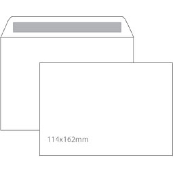 Envelope C6 s/Janela 114x162mm 90gr Branco Cx500